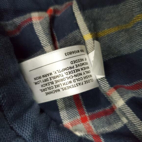 Duluth Trading Co Men's Full Zip Flannel Lined Hooded Canvas Jacket Navy • M - Picture 9 of 12